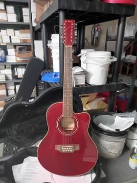 Ga712ct-bur De Rosa Cutaway-twelve String Guitar Acoustic/electric