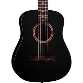 Dean 819998175603 Flight Series Travel Acoustic Guitar Satin Black