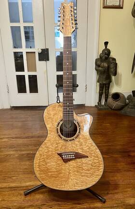 Eqa12gn Dean Guitars Exotica Quilted Ash 12-string Acous Electric Guitar With Case