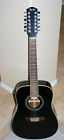 Dg-16e-12 Fender String Acoustic Electric Guitar Black With On Board Equalizer