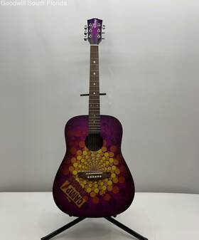 Cra34 Disney Purple Black 6 String Right Handed Acoustic Guitar