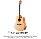 Dad-140c Donner Acoustic Guitar Beginner Adult Full Size 41 Inch