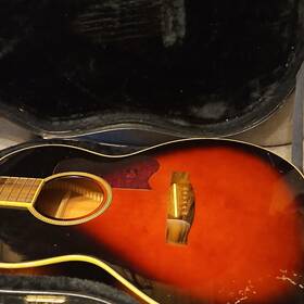 Sq01539309 Durango Vintage Sunburst Acoustic Guitar Grand Auditorium 6 String With Case