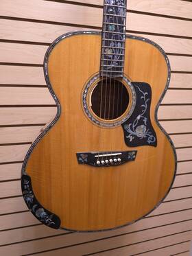 Se-218 E.a. Foley Acoustic Guitar Lee Elvis J-200 Custom Abalone Mop Inlays Read