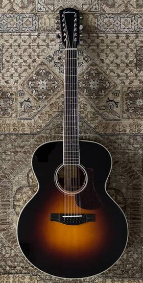 Ac330e-12-sb Eastman 846940042393 12-string Acoustic-electric In Sunburst With Hard Case
