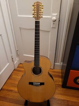 Ac630cel-12 Eastman Left Handed Acoustic 12 String Guitar Lefty Twelve