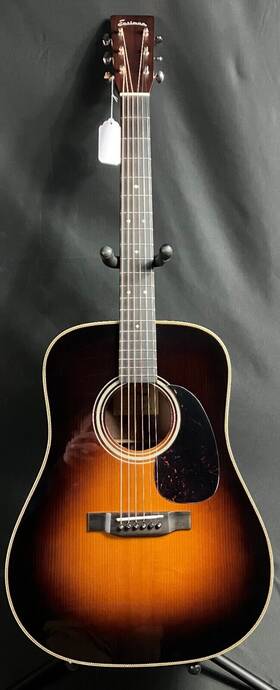 E20d-tc-mr-sb Eastman E20d-tc-mr Madagascar Rosewood Dreadnought Acoustic Guitar Sunburst