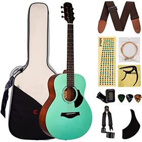 Eitmoss 36 Inch Acoustic Guitar Soild Top Travel Dreadnought