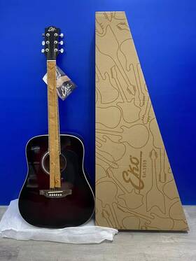 06216220 Eko New Ranger 6 Red Sunburst Acoustic Guitar Dreadnought