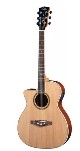 534833 Eko Nxt A 100 Cw E Natural Acoustic Guitar Left Handed Electric Cutaway