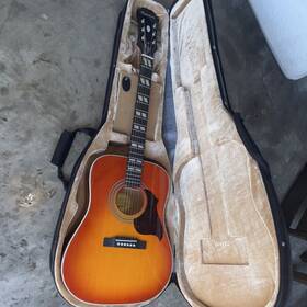 15122031728 Epiphone Hummingbird Artist/fc Sunburst Acoustic Guitar With Case