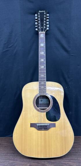 6834e Epiphone 1960s - 12 String Acoustic Guitar With Hard Case