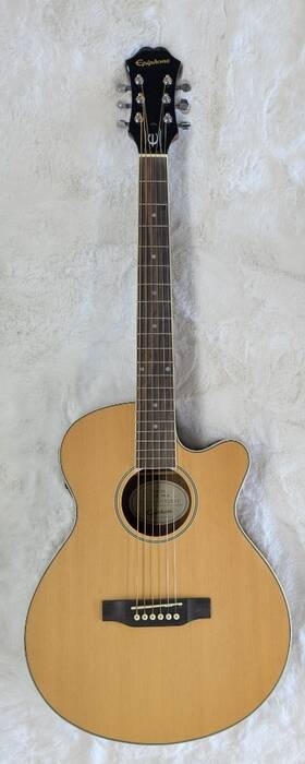7-pr4e Epiphone #7-pr4e Case Pr-4e Acoustic Electric Mini Jumbo Guitar With Hardshell