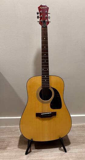 02050251 Epiphone By Gibson Pr150 Na Acoustic Guitar Dreadnought And Hardshell Case Excellent