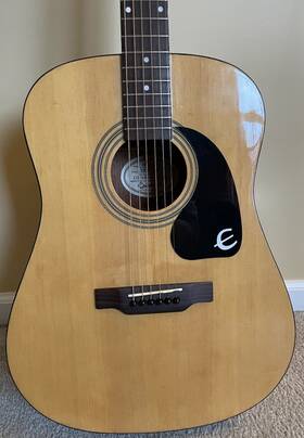 Ea10vsch1 Epiphone Vintage Dr-100na Acoustic Guitar Beautifully Aged And In Mint Condition
