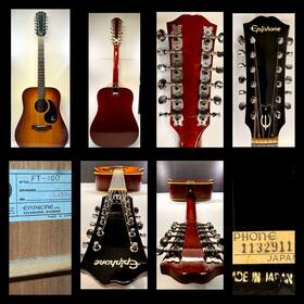 Ft-160 Epiphone L432g 12 String Acoustic Guitar Sunburst Possible Frozen Truss Rod