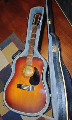 Pr-715-12acs Epiphone Vintage Japan 12 String Acoustic Guitar Case Pickup