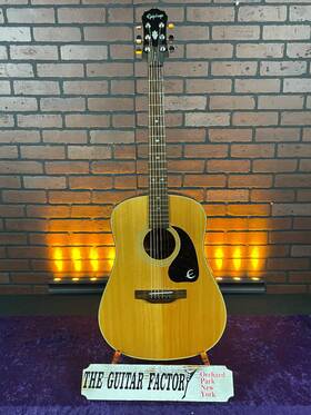 Pr350s-0924-u Epiphone Pr350s Solid Top Acoustic Guitar-natural - Made In Korea With Gig Bag