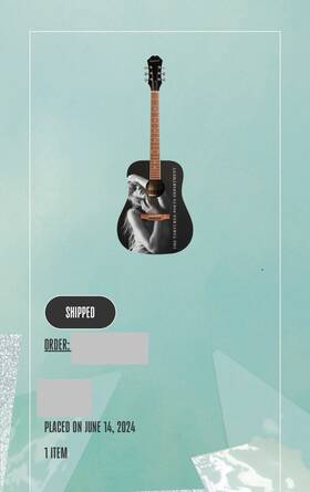 Ts2154 Epiphone The Tortured Poets Department Acoustic Guitar Black 2024