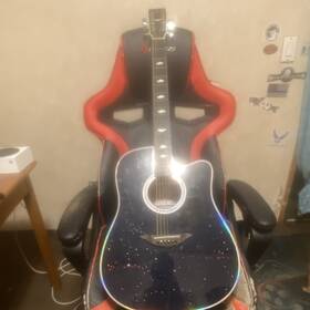 Esteban 04205 Crystal Star Dreadnought 6-string Black Maple Body Rh Acoustic