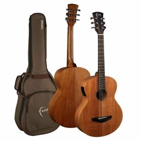 Faith Fdnmg 6-string Mini-neptune Mahogany Nomad Travel Guitar With Bag