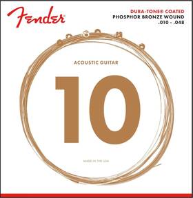 073-0860-402 Fender Genuine 860xl Phosphor Bronze Dura-tone Coated Strings 10-48