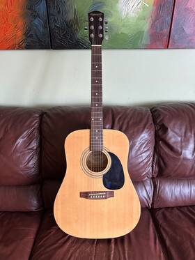 0916000021 Fender Starcaster Natural Acoustic Guitar - New Strings Model #