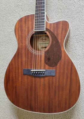 0970331322 Fender Paramount Pm-3c Triple-0 All-mahogany Acoustic Guitar Hardshell Case