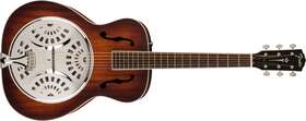 0970392337 Fender Model Pr-180e Resonator Guitar Walnut Fingerboard Aged Cognac Burst