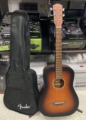 0971170135 Fender Fa-15 3/4 Steel String Acoustic Guitar In Sun Burst With Gig Bag