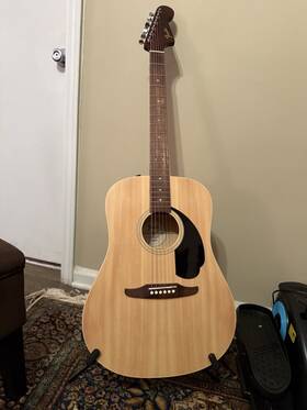 2500415 Fender California Redondo Dreadnought Acoustic Guitar With Gig Bag Strap Picks