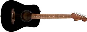 Fender 885978857456 California Standard Redondo Mini Acoustic Guitar With Bag Spruce Top Blac