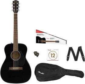 970110022 Fender Cc-60s Concert V2 Pack Acoustic Guitar With 2-year Warranty Black