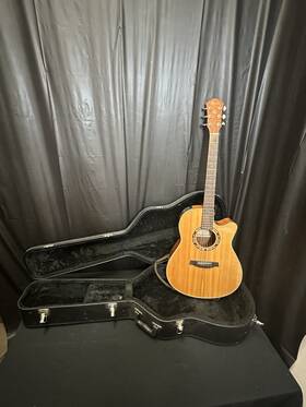 Aef18-nt Fender Ibanez Acoustic Guitar With Hard Case