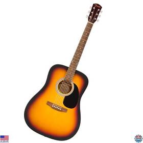 B0cslx9d2d Fender Dreadnought Acoustic Guitar For Beginners Sunburst Free Lessons 2-year