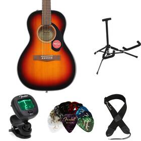 Cp60ssbesbn Fender Cp-60s Parlor Acoustic Guitar Essentials Bundle - Sunburst