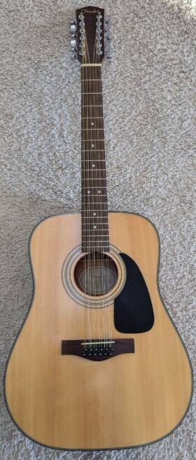 Dg-10 Fender Dg-10/12 12 String Acoustic Solid Top Dreadnought Guitar With Gig Bag