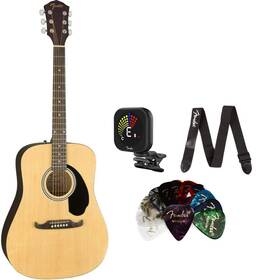Fender Fe0971210521 Fa-125 Natural With Pick 12 Pck Strap Tuner Bundle