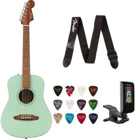 Fe0974101157k1 Fender Redondo Mini Spruce Green With Bag Picks Strap Tuner Bundle