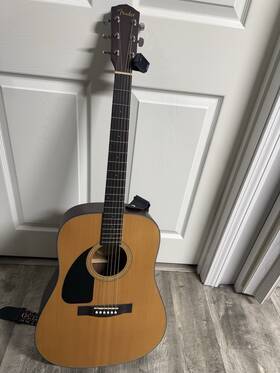 Ft-004 Fender L/h Dreadnought 6-string Acoustic Guitar Brown With Gig Bag And Tuner