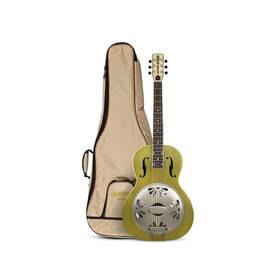 Fender Gre996481000 K11 Gretsch G9202 Honey Dipper Special Bell Bronze Guitar And Brown Gig Bag Bundle