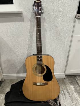 Sa-100 Fender Sa100 Squier Dreadnought Acoustic Guitar. Squire Info Rockguitaruniverse.com