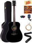 Fg800 Fg800bl-combo-pro Yamaha Acoustic Guitar Black Bundle With Hard Case 660845725232