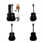 Fg800bl Pro Acoustic Guitar Black Bundle With Hard Case 660845710979