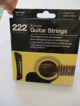 First Act 607266312023 222 Acoustic Guitar Strings Brand New In Box Free Shipping