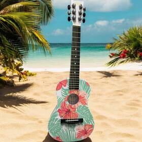 Fad0169 First Act Discovery Acoustic Guitar 6 Chord Cards Tropical Flower