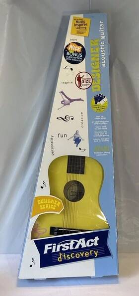 Fg107-01 First Act Discovery Yellow 30in Acoustic Guitar In Box Euc