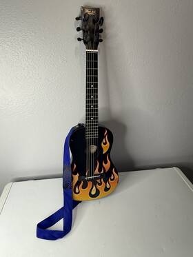 Fg1602 First Act Discovery Acoustic Guitar Blue With Flames