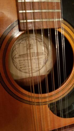 5-296l Framus Vintage 1960s-70s Texan Model 5/296l 12-string Acoustic Guitar