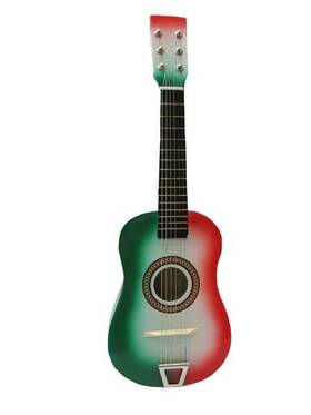 Fvs030010 Fun Factory 202-mfg Acoustic Toy Guitar 23 In Green Red White Color Free